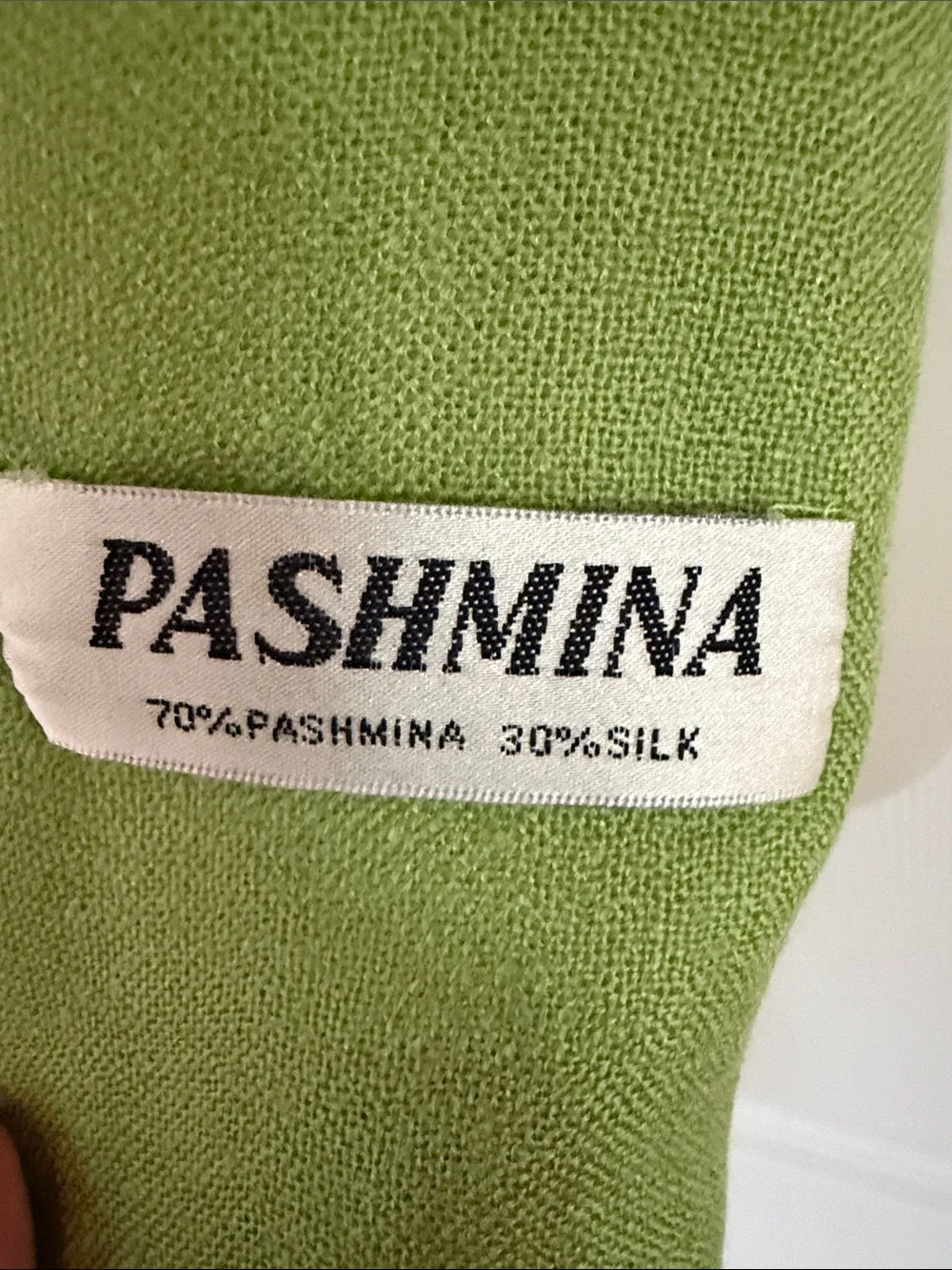 pashmina Olive Green Lightweight Cashmere-Feel Scarf